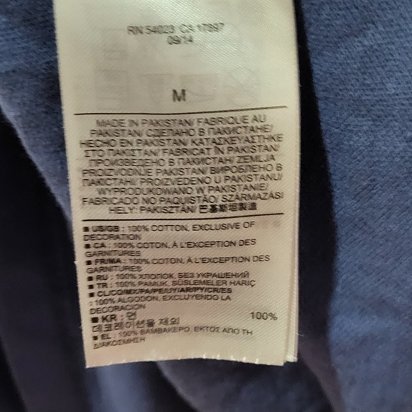 Banana Republic Men's Blue Short Sleeve Polo Shirt Size Medium GUC - Picture 4 of 8